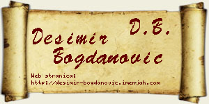 Desimir Bogdanović vizit kartica